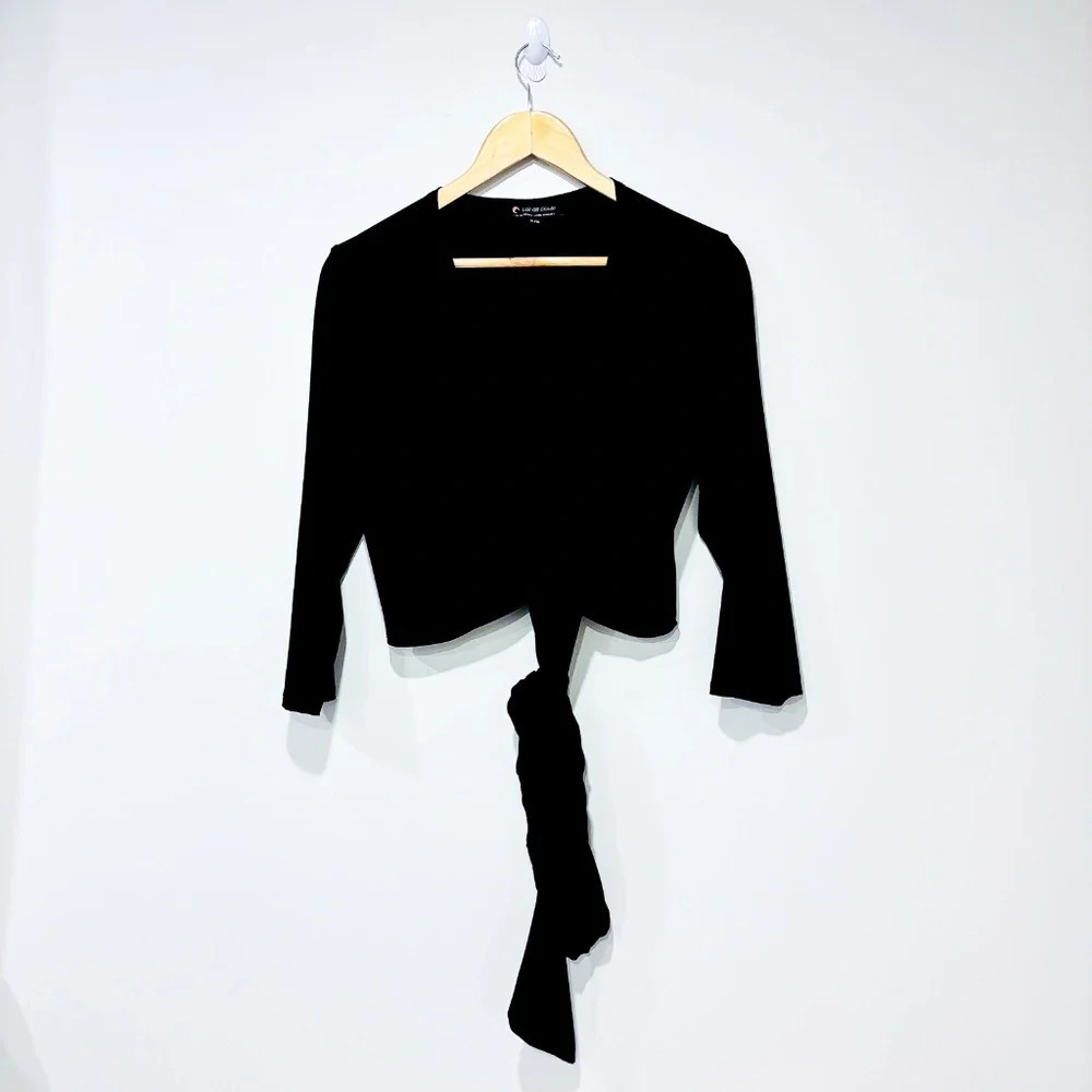 🌼 NWOT ‎ 🌼 LAIT DE POULE Black wrap top